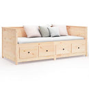 vidaXL Solid Wood Pine Day Bed Living Room Bedroom Furniture Wooden Sleepover Overnight Bed Sofa Couch Occasional Bed Seating 80x200 cm