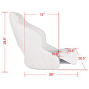 Leader Accessories Two Tone Captains Bucket Seat Boat Seat Premium Sports Flip Up Boat Seat (Model A - White)