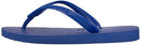 havaianas Women's Brazil Logo Flip Flop Sandal, Marine Blue, 8 Women/6 Men