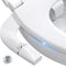 BYRISON Bidet for Toilet, Ultra-Slim Bidet Attachment with Dual Nozzle (Feminine/Posterior Wash), Adjustable Water Pressure, WC Toilet Seat Bidet with Brass Inlet and Metal Hose, Easy Installation