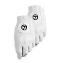 TaylorMade Stratus Tech Glove 2-Pack (White, Left Hand, Medium/Large), White(Medium/Large, Worn on Left Hand)