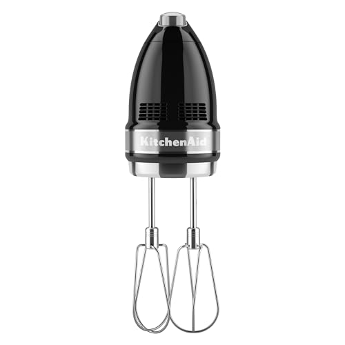 KitchenAid KHM926OB 9-Speed Digital Hand Mixer with Turbo Beater II Accessories and Pro Whisk - Onyx Black