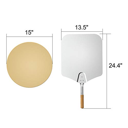 onlyfire Stainless Steel Pizza Ring Kit with Rotisserie,pizza stone&shovel,Multifunctional BBQ Kit,for Roasting Chicken&Cooking Pizza,fits Most 57CM Charcoal Kettle Grills