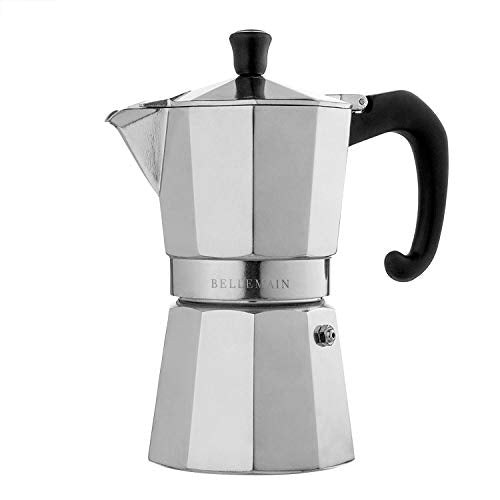 Easyworkz Pedro 6 Cup Stovetop Espresso Maker Stainless Steel Italian  Coffee Maker Greca Moka Pot, 10 oz