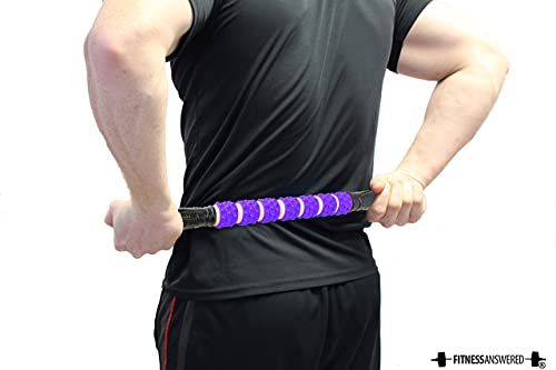 (Purple) - The Muscle Stick Elite "Rubber" Soft Massage Roller