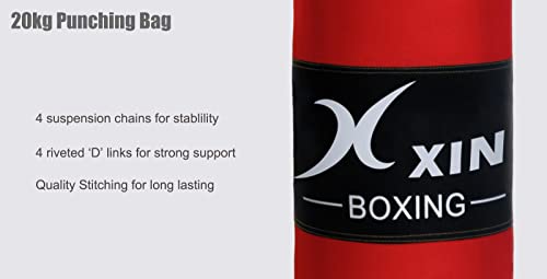 3 in 1 Boxing Punching Bag Stand - 20kg Punch Bag + Speed Ball and Ceiling Ball