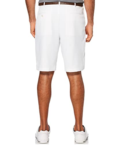 PGA TOUR Men's Flat Front Golf Short with Expandable Waistband, 9" Inseam, Bright White, 42