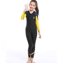 ZCCO Kids Swimsuit, Full Body Sunsuit, Youth Boy's and Girl's One Piece Water Suit Long Sleeve Rush Guard for Swimming,Bathing, Surfing(LK-BK-M)