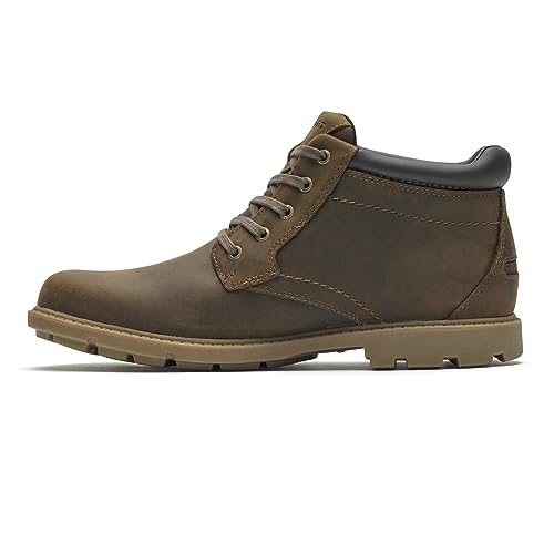 Rockport Men's Rugged Bucks Waterproof Boot, Boston Tan, 10 US