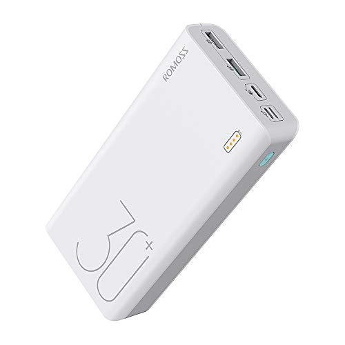 ROMOSS 18W 30000mAh Power Bank, 3 Inputs & 3 Outputs Big Capacity USB C Portable Charger, Fast Charging & Recharging External Battery Packs for iPhone 14/13/12, Samsung Galaxy, iPad, Switch and More