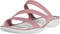 Crocs Women's Swiftwater Sandal Slide, Cassis/Pearl White, 9 M US