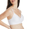 Hanes Women's Comfort Evolution Lace Wirefree Bra, White, Large