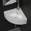 vidaXL White Ceramic Wash Basin with Overflow, Wall-Mounted or Above Counter Installation, Ideal for Bathroom and Washroom, 45x32x12.5 cm