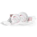 Corelle Vitrelle 78-Piece Service for 12 Dinnerware Set, Triple Layer Glass and Chip Resistant, Lightweight Round Plates and Bowls Set, Splendor