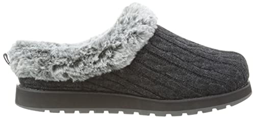 BOBS from Skechers Women's Keepsakes Ice Angel Chocolate/Natural Slipper 6 M US, Charcoal, 6