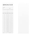 Acclaim Lawn Bowls Scorecards Scoring Pads Score Cards 1000 Single Sided White With Black Text Card Printed Sheets 8 1/4" x 2 3/4"