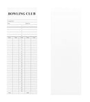 Acclaim Lawn Bowls Scorecards Scoring Pads Score Cards 500 Single Sided White With Black Text Card Printed Sheets 8 1/4" x 2 3/4"