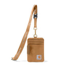 CARHARTT Unisex Adult Nylon Duck Id Holder and Lanyard, Water-Repellent Canvas Id Holder with Reflective Lanyard Wallet, Nylon Duck (Carhartt Brown), One Size US