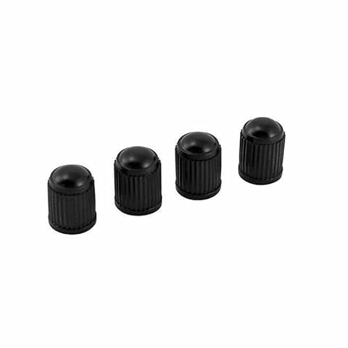 4 Universal Black Plastic Valve Caps for Tyres Car Truck Motorcycle Bicycle