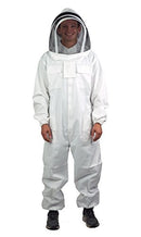 VIVO Professional Large Cotton Full Body Beekeeping Suit with Veil Hood (Bee-V106)