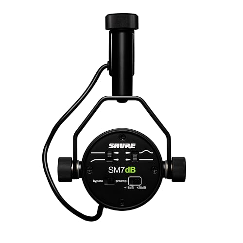 Shure SM7db Active Dynamic Broadcast Voice Over Cardioid Microphone