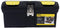 STANLEY Toolbox with Metal Latch, 2 Lid Organisers for Small Parts, Portable Tote Tray for Tools, 16 Inch, 1-92-065
