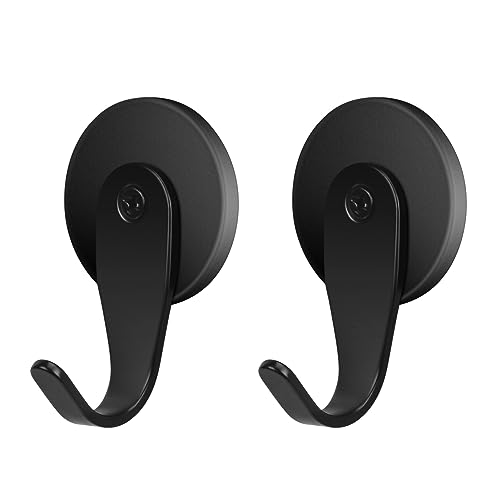 FYY Magnetic Hooks, 2 Pack Heavy Duty Magnets with Hook for Refrigerator, Magnetic Wreath Hanger for Metal Front Door Christmas Decoration, Cruise Hook Hanger for Hanging Cabins Grill Coat Pattern 2