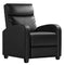 Mahmayi Recliner Chair Padded Seat Pu Leather for Living Room Single Sofa Recliner Modern Recliner Seat Club Chair Home Theater Seating (Black)