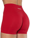 AUROLA Dream Collection Workout Shorts for Women High Waist Seamless Scrunch Athletic Running Gym Yoga Active Shorts,Size S Chinese Red