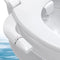 BYRISON Bidet for Toilet, Ultra-Slim Bidet Attachment with Dual Nozzle (Feminine/Posterior Wash), Adjustable Water Pressure, WC Toilet Seat Bidet with Brass Inlet and Metal Hose, Easy Installation