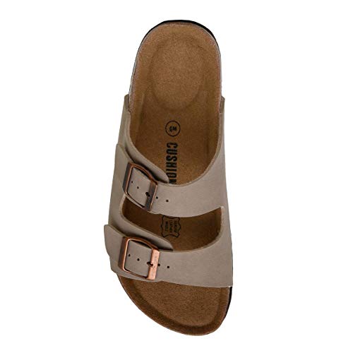 CUSHIONAIRE Women's, Lane Slide Sandals Beige Size: 6 US