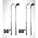 Left Hand Sand Wedge 56 60 Degree Men Women Premium Woman Man Golf Club Pole Lefthand Handed Stainless Steel for Mens Ladies (Black,60 Degree)