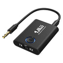 [Upgraded] 1Mii ML301 Bluetooth 5.3 Transmitter Receiver for TV to 2 Wireless Headphones, 3.5mm AUX Bluetooth Audio Adapter for Airplane/Speaker/Car/Gym, Supports AptX Adaptive/Low Latency/HD