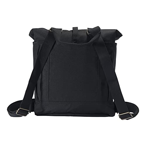 Carhartt Convertible, Durable Tote Bag with Adjustable Backpack Straps and Laptop Sleeve, Black, One Size