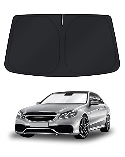 KUST Windshield Sun Shade for Mercedes-Benz C-Class 2008-2014 Window Shade Sun Visor Cover Foldable Blocks UV Rays Keep Your Car Cooler