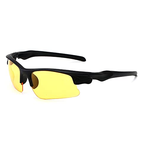 TopHomer Night Driving Glasses, Anti-Glare Night Vision Goggles UV400 Outdoor Spectacles for Cycling, Jogging and Driving (Jaune)