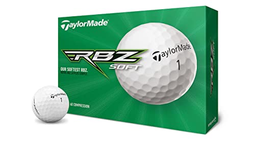 TaylorMade RBZ Soft Dozen Golf Balls, White,2021