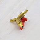 5/16Inch/8mm Y Shut Off Ball Valve Brass Hose Fitting Splitter Y 3 Way Pipe Connector Adapter for Oil Fuel Water