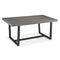 WE Furniture 72" Industrial Design Rustic Solid Wood Dining Table - Grey