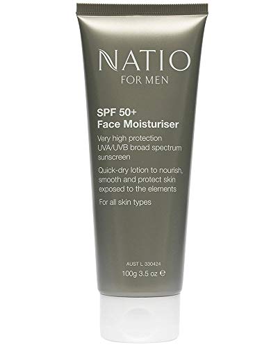 Natio SPF50+ Face Moisturiser for Men, 100g