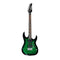 Ibanez 6 String Solid-Body Electric Guitar, Right, Transparent Green Burst (GRX70QATEB)