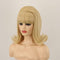 QACCF Blonde Beehive Wig 70s Pinup Pelucas 60s Beehive Style Vintage Look Halloween Costume Women Wig wtih Bang (Blonde)