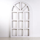 glitzhome Window Frame Wall décor Rustic Arch Wooden Window Pane Country Farmhouse Decorations 36" H x 20" L