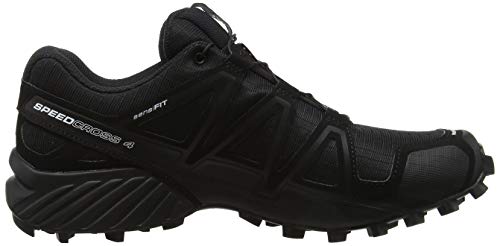 Salomon Men's Speedcross 4 Trail Running Shoes, Black/Black/Black, UK 10/US 10.5