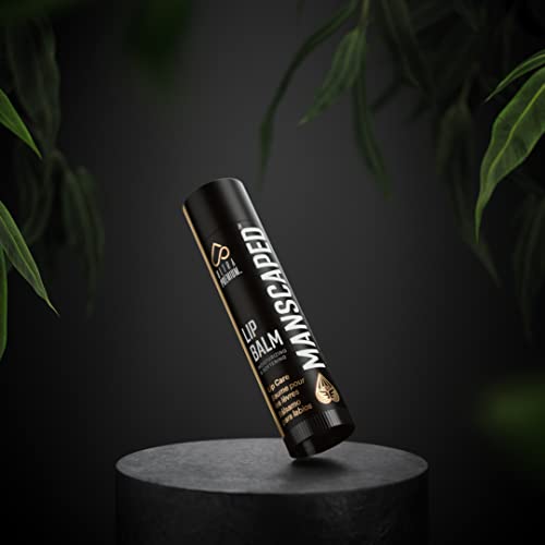 MANSCAPED™ Moisturizing and Soothing Lip Balm, Infused with Vitamin E, Peppermint Oil, and Eucalyptus Oil for Chapped Lips, Matte Finish (3-Pack)