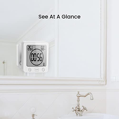 Gominimo Shower Clock, Shower Timer, Waterproof Clock for Shower, Waterproof Timer for Shower, Bathroom Timer, Shower Clock Waterproof, Bathroom Clocks Wall Waterproof, Digital Clock
