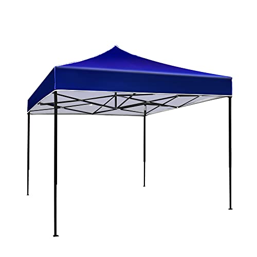 Instahut Gazebo 3x3, Pop Up Camping Tent Marquee Folding Blue Gazebos Garden Outdoor Wedding Party Canopy Patio, Water Resistant and UV Silver Coating