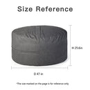 YuppieLife Durable Bean Bag Chair Cover, 4Ft Sack, Dark Grey (No Filler)