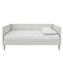 DHP Alicent Mid Century Upholstered Daybed Frame, Full Size, Gray Linen