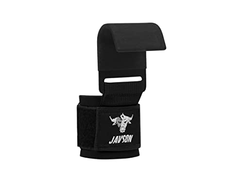 Weight Lifting Hooks Straps Heavy Duty Lifting Wrist Straps Pull Ups Deadlift Straps Power Lifting Grips Padded Workout Straps for Weightlifting Gym Gloves for Men & Women by JAVSON
